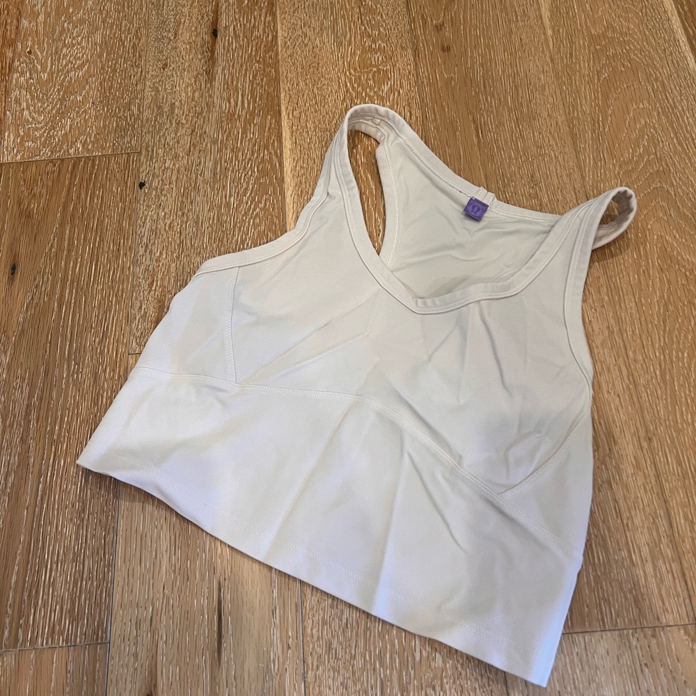 lululemon White textured race back tank **lululemon lab